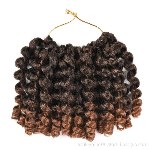 8 Inch 20 Strands High Quality Synthetic Braid Wig Jumpy Wand Curl Fiber Hair Extensions